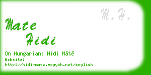 mate hidi business card