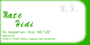 mate hidi business card
